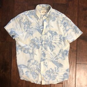 Hollister Linen button down beach shirt